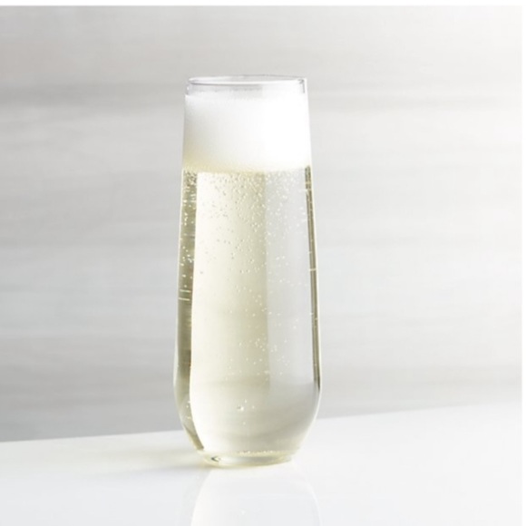 🆕 Stemless Glass Champagne Flutes, Set of Two Glasses, Party Holidays New Year - Picture 5 of 13